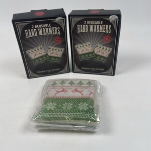 Reusable Hand Warmers Lot 2 Boxes 4 Total Christmas Reindeer Snowflake Pocket